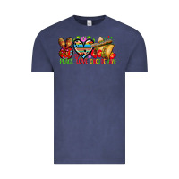Vintage Denim Peace love cinco de mayo Vintage Tee - FaDigitalArtStudio