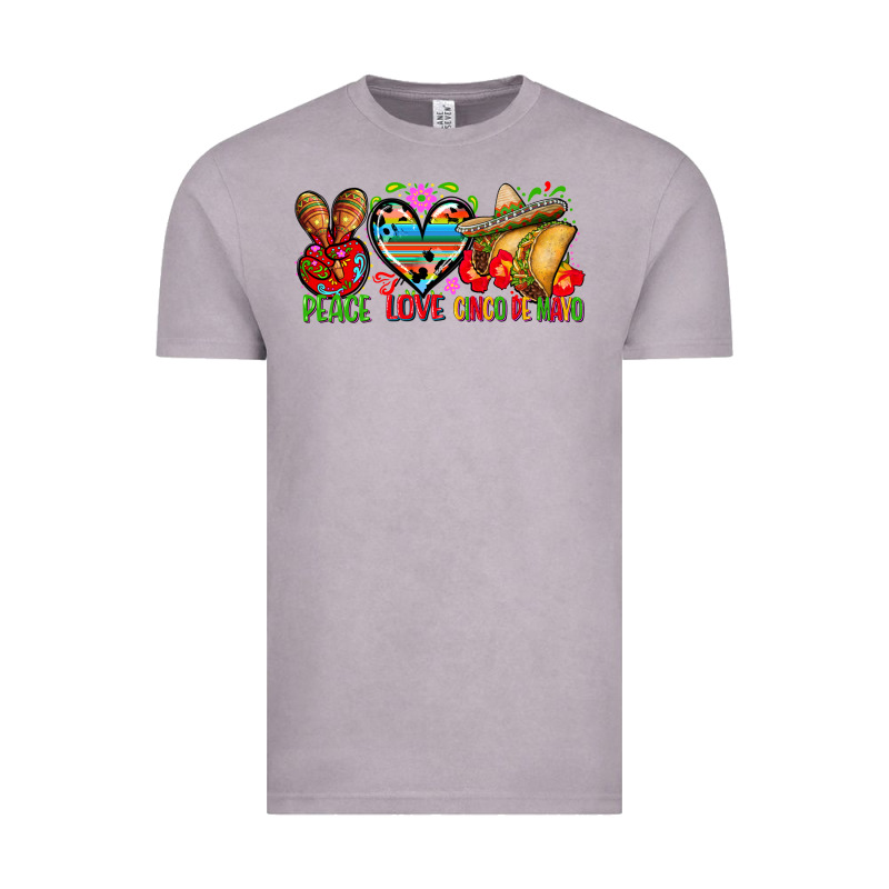 Peace Love Cinco De Mayo Vintage Tee by FaDigitalArtStudio | Teevron