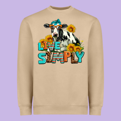 Live Simply Heavyweight Sweatshirt Designed By Adodesignshop