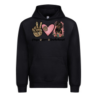 Black peace love dachshund Urban Hoodie - JahusDesignShop