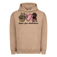 Pigment Burro peace love dachshund Urban Hoodie - JahusDesignShop