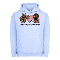 Pigment Grape Ice peace love dachshund Urban Hoodie - JahusDesignShop
