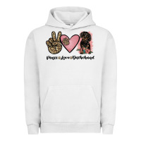 Pigment Lunar Rock peace love dachshund Urban Hoodie - JahusDesignShop