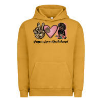 Pigment Peanut Butter peace love dachshund Urban Hoodie - JahusDesignShop