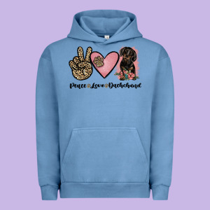 Peace Love Dachshund Urban Hoodie Designed By Jahusdesignshop