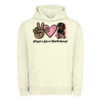 Pigment Pistachio peace love dachshund Urban Hoodie - JahusDesignShop