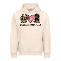 Sandshell peace love dachshund Urban Hoodie - JahusDesignShop