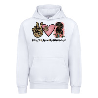White peace love dachshund Urban Hoodie - JahusDesignShop