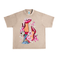 French Oak Cancer high heels Breast Cancer Urban Heavy Tee - FaDigitalArtStudio