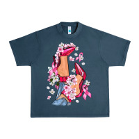 Midnight Navy Cancer high heels Breast Cancer Urban Heavy Tee - FaDigitalArtStudio