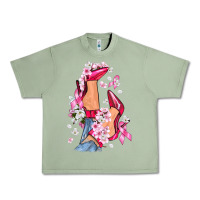 Oil Green Cancer high heels Breast Cancer Urban Heavy Tee - FaDigitalArtStudio