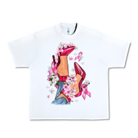 White Cancer high heels Breast Cancer Urban Heavy Tee - FaDigitalArtStudio