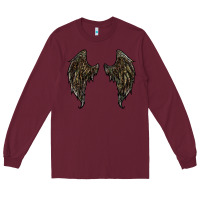 Burgundy leopard camouflage wings Long Sleeve Tee - RanaPortraitStore