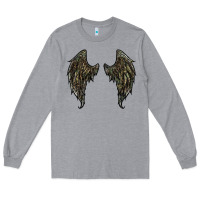 Heather Grey leopard camouflage wings Long Sleeve Tee - RanaPortraitStore