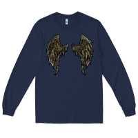 Navy leopard camouflage wings Long Sleeve Tee - RanaPortraitStore