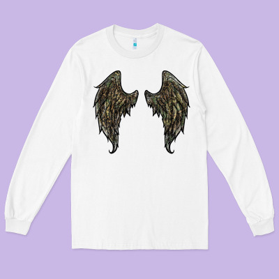 Leopard Camouflage Wings Long Sleeve Tee Designed By Ranaportraitstore