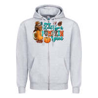 Heather Grey my blood type is pumpkin spice Zipper Hoodie - AdoDesignShop