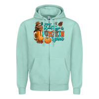 Seafoam my blood type is pumpkin spice Zipper Hoodie - AdoDesignShop