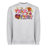 Heather Grey trıck or treat Heavyweight Sweatshirt - AdoDesignShop