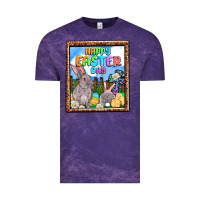 Cloud Purple Happy Easter Day Vintage Tee - OliviaCreatesArt