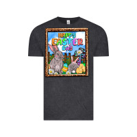 Vintage Black Happy Easter Day Vintage Tee - OliviaCreatesArt