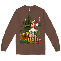 Chestnut Ho Ho Ho Christmas Gnome Long Sleeve Tee - BundleAndBundleShop