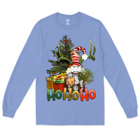 Colony Blue Ho Ho Ho Christmas Gnome Long Sleeve Tee - BundleAndBundleShop