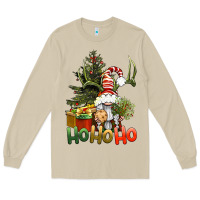 Mushroom Ho Ho Ho Christmas Gnome Long Sleeve Tee - BundleAndBundleShop