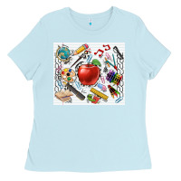 Baby Blue school elements tumbler Ladies Tee - CowGirlArtShop