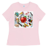 Bubblegum Pink school elements tumbler Ladies Tee - CowGirlArtShop