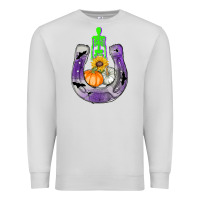 Dove Grey horseshoe halloween Premium Sweatshirt - AdoDesignShop