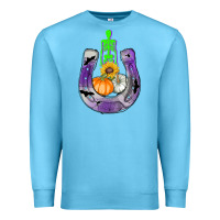 Ocean Blue horseshoe halloween Premium Sweatshirt - AdoDesignShop