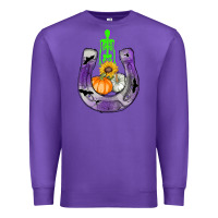 Purple horseshoe halloween Premium Sweatshirt - AdoDesignShop