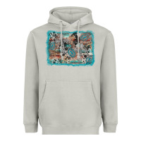 Moon Dust cross western background Heavyweight Hoodie - AdoDesignShop