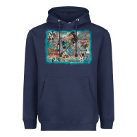 Navy cross western background Heavyweight Hoodie - AdoDesignShop