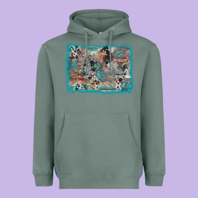 Cross Western Background Heavyweight Hoodie Designed By Adodesignshop