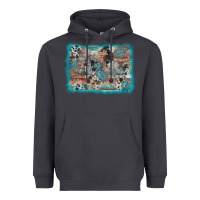 Smoke cross western background Heavyweight Hoodie - AdoDesignShop