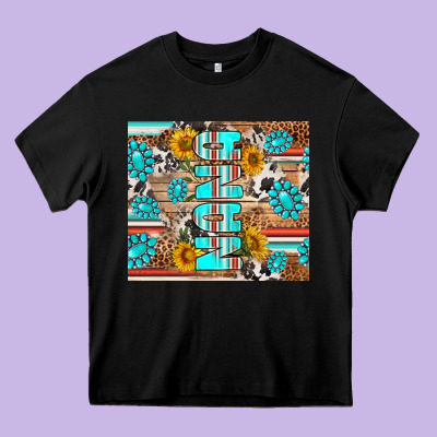 Western Nana Heavy Core Tee Designed By Ranaportraitstore