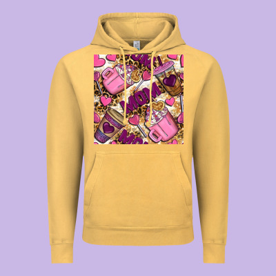 Mom Coffee Cups With Leopard Digital Paper Vintage Hoodie Designed By Bundleandbundleshop