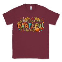 Burgundy gather here with grateful hearts Classic Tee - CowGirlArtShop