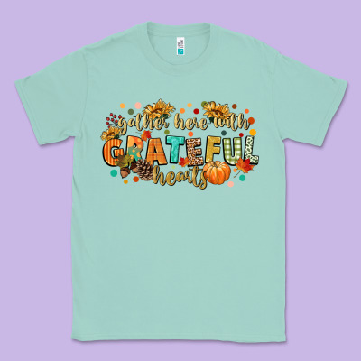Gather Here With Grateful Hearts Classic Tee Designed By Cowgirlartshop