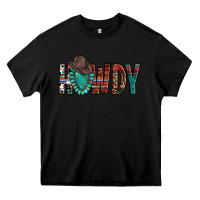 Black Western Howdy Gemstone Cowboy Hat Heavy Core Tee - HowdyJamesFarm