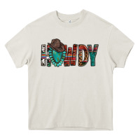 Cream Western Howdy Gemstone Cowboy Hat Heavy Core Tee - HowdyJamesFarm