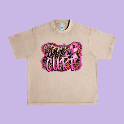 Find A Cure Urban Heavy Tee Designed By Fadigitalartstudio