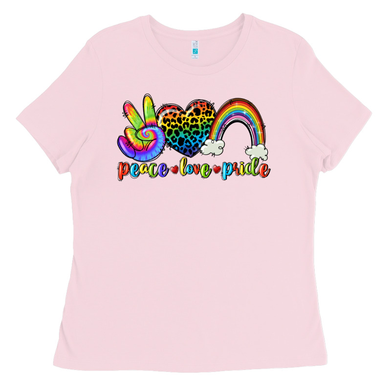 Peace Love Pride Ladies Tee by CowGirlArtShop | Teevron