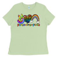 Matcha Peace love pride Ladies Tee - CowGirlArtShop