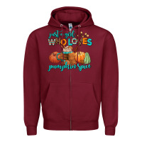 Burgundy just a girl who loves pumpkin spice Zipper Hoodie - AdoDesignShop