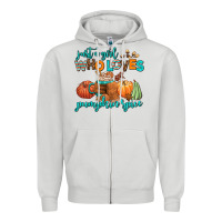 Dove Grey just a girl who loves pumpkin spice Zipper Hoodie - AdoDesignShop