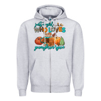 Heather Grey just a girl who loves pumpkin spice Zipper Hoodie - AdoDesignShop