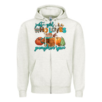 Oatmeal Heather just a girl who loves pumpkin spice Zipper Hoodie - AdoDesignShop